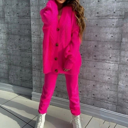 Winnie Winter Set | Schönes 2-teiliges Set mit Strickjacke und bequemer Hose