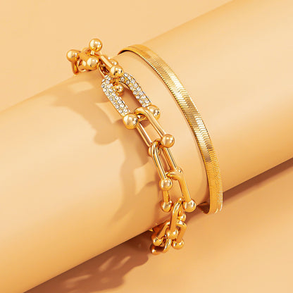 Armbandset | 2-teiliges Set in Gold oder Silber
