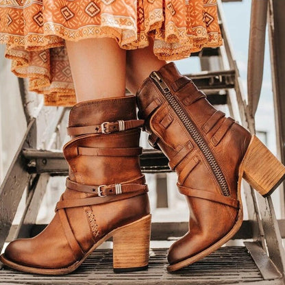 Martine - Frühlingsstiefel aus Leder für Frauen