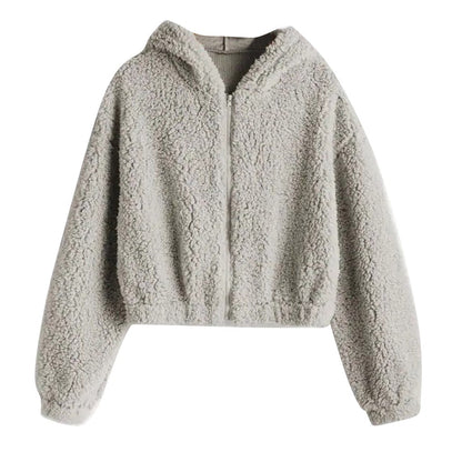 Warme Strickjacke mit Reißverschluss