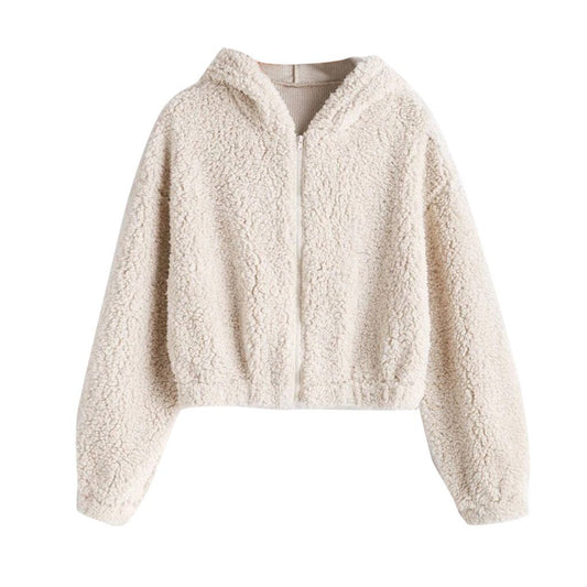 Warme Strickjacke mit Reißverschluss