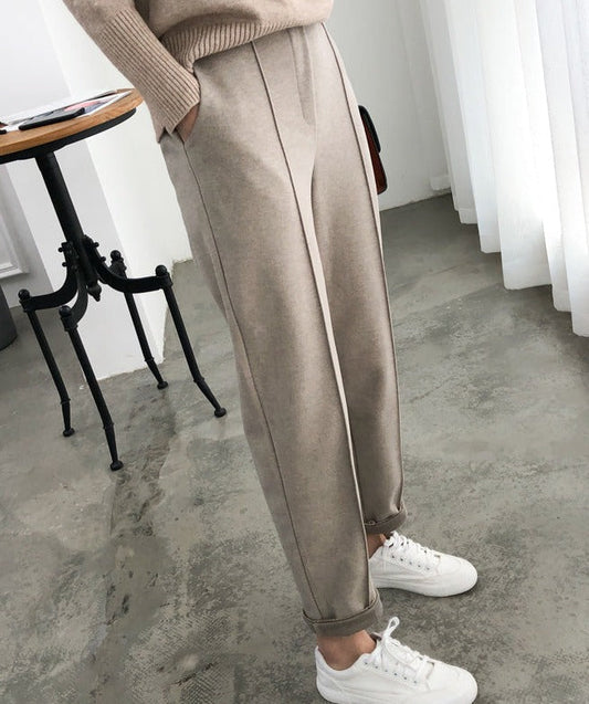 Sab - Stylische Winter Khaki Bleistifthose für Frauen