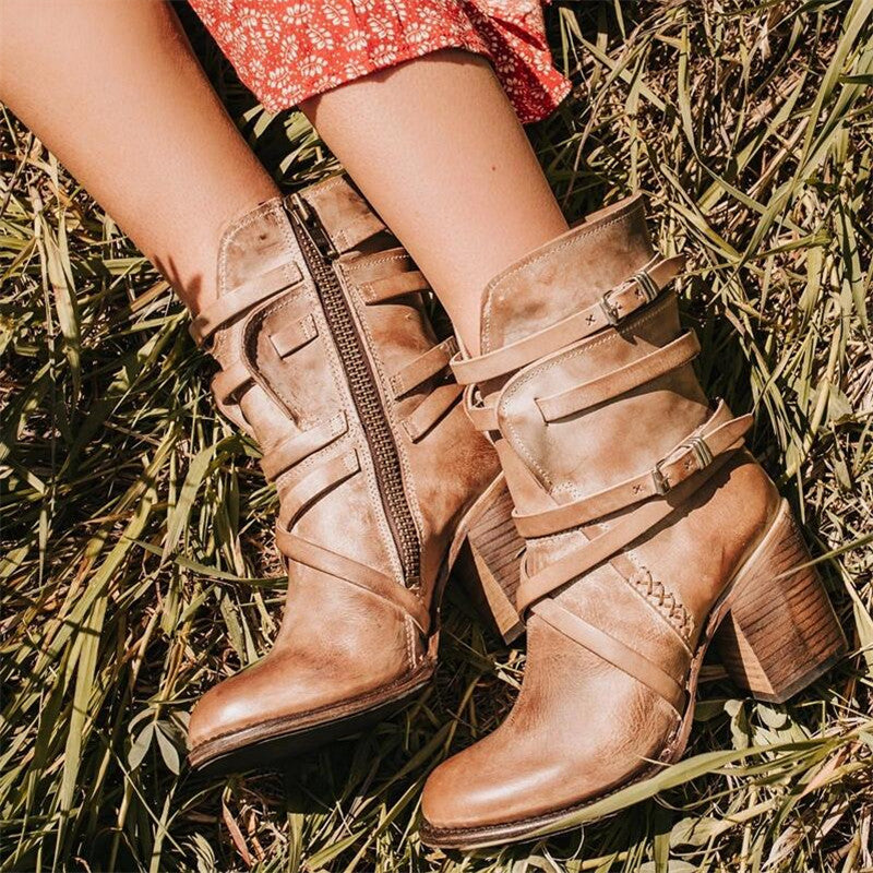 Martine - Frühlingsstiefel aus Leder für Frauen