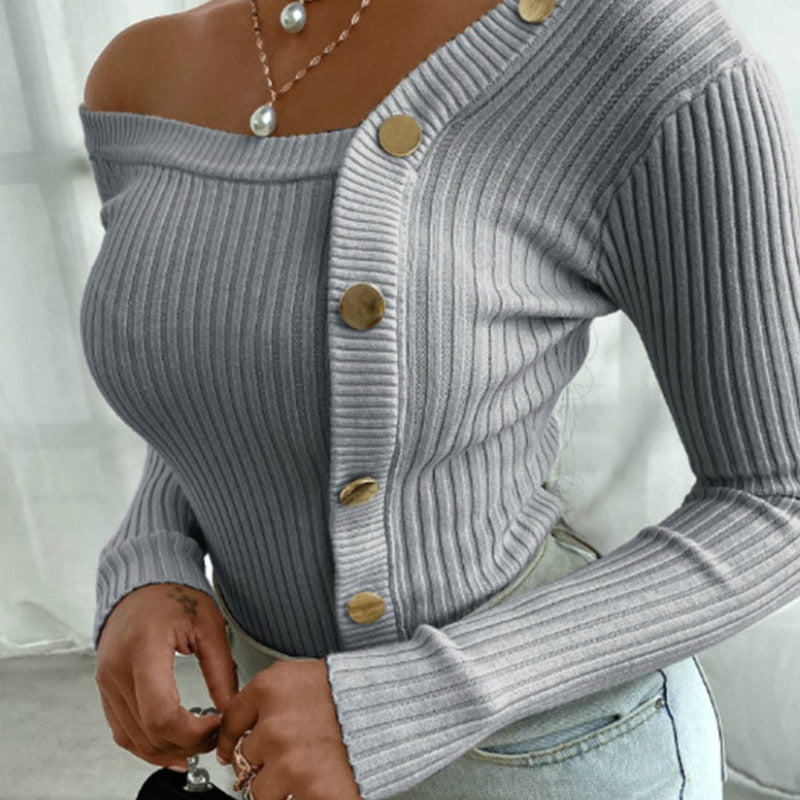 Lou - Stylischer, warmer & sexy Strickpullover für Frauen