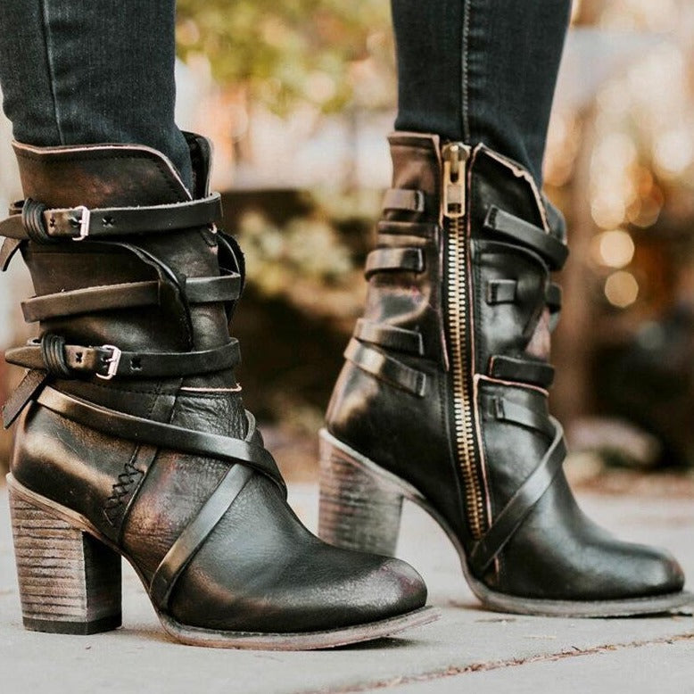 Martine - Frühlingsstiefel aus Leder für Frauen