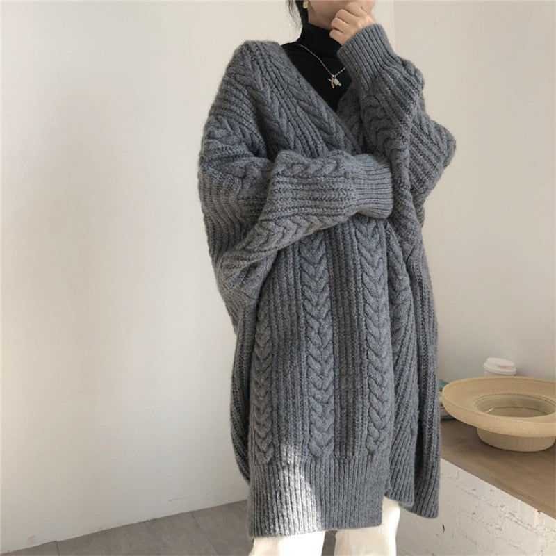 CorasVest I Einheitsgröße Wolle Strickjacke für Frauen