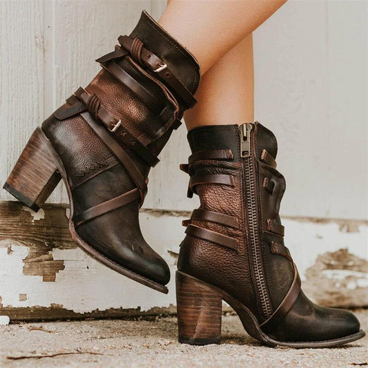 Martine - Frühlingsstiefel aus Leder für Frauen