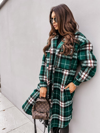Lange karierte Jacke™: Für Frauen