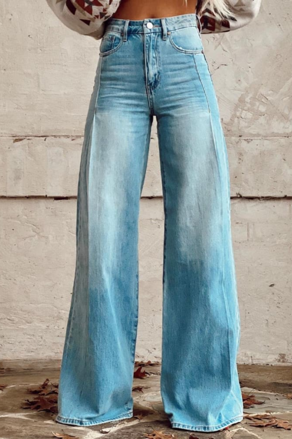 Vintage-Boho-Stoffhose für Damen