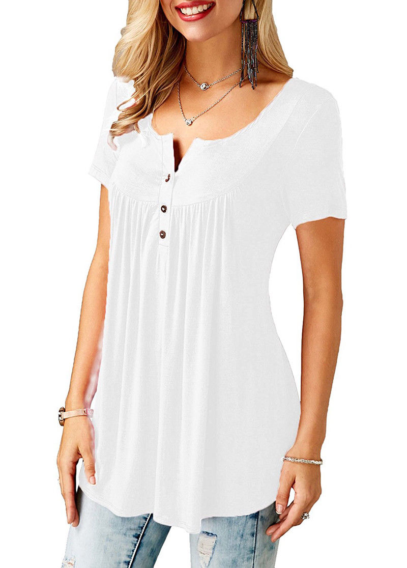 Noemi | T-Shirt mit Knopfleiste