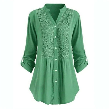 Varia Bluse | Langarmbluse mit Spitze