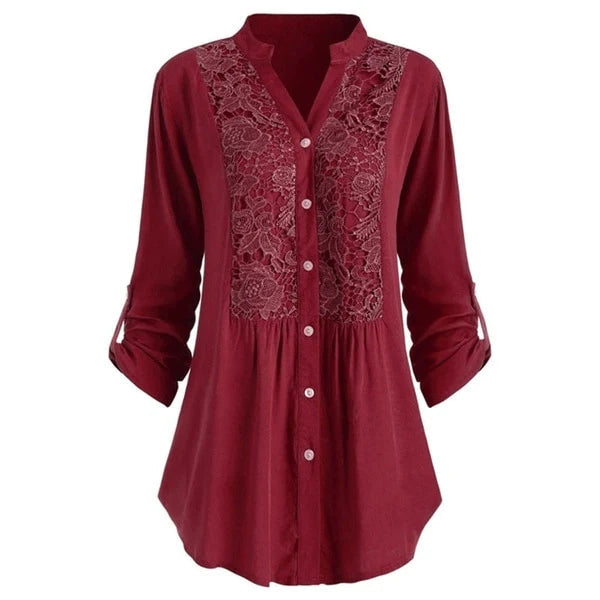 Varia Bluse | Langarmbluse mit Spitze