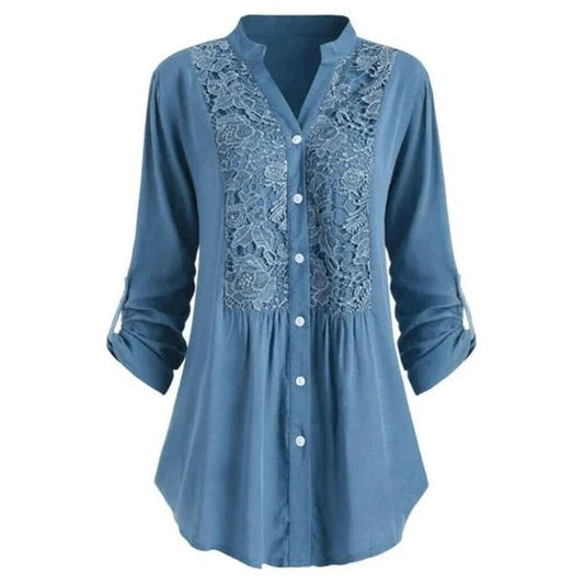 Varia Bluse | Langarmbluse mit Spitze