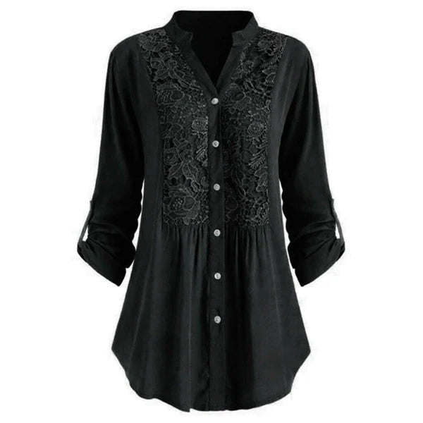 Varia Bluse | Langarmbluse mit Spitze