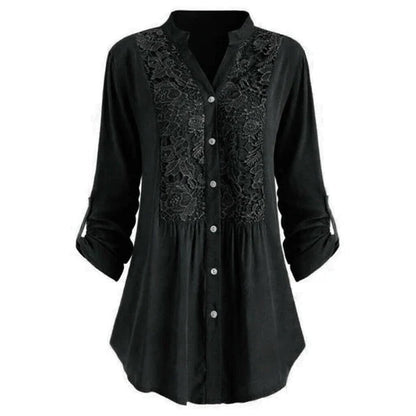 Varia Bluse | Langarmbluse mit Spitze