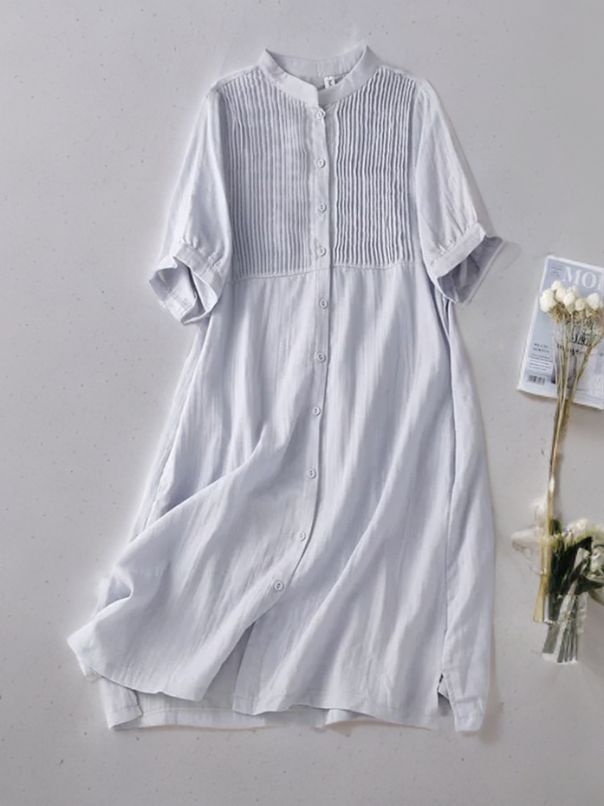 Hana - Kunstvolles Retro-Faltenkleid