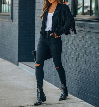 Kaylie - Retroschicke Jacke mit Fransen