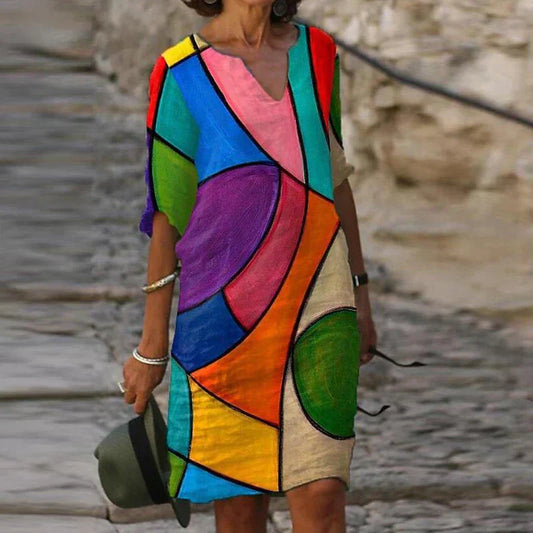Dahlia - A-Linien-Kleid mit Druck