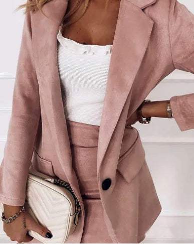Blazer und Rock Set - Elegant - Maßgeschneidert - Professioneller Look für Büro oder formelles Meeting