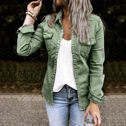 Lyla Bluse | Denim Bluse