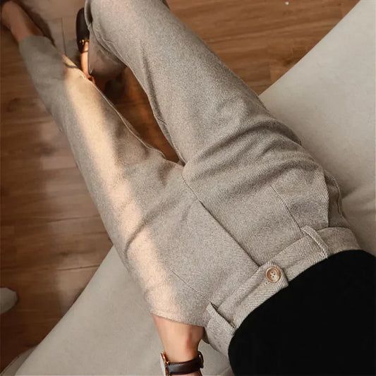 Harley - Elegant geschnittene Hose aus reiner Wolle