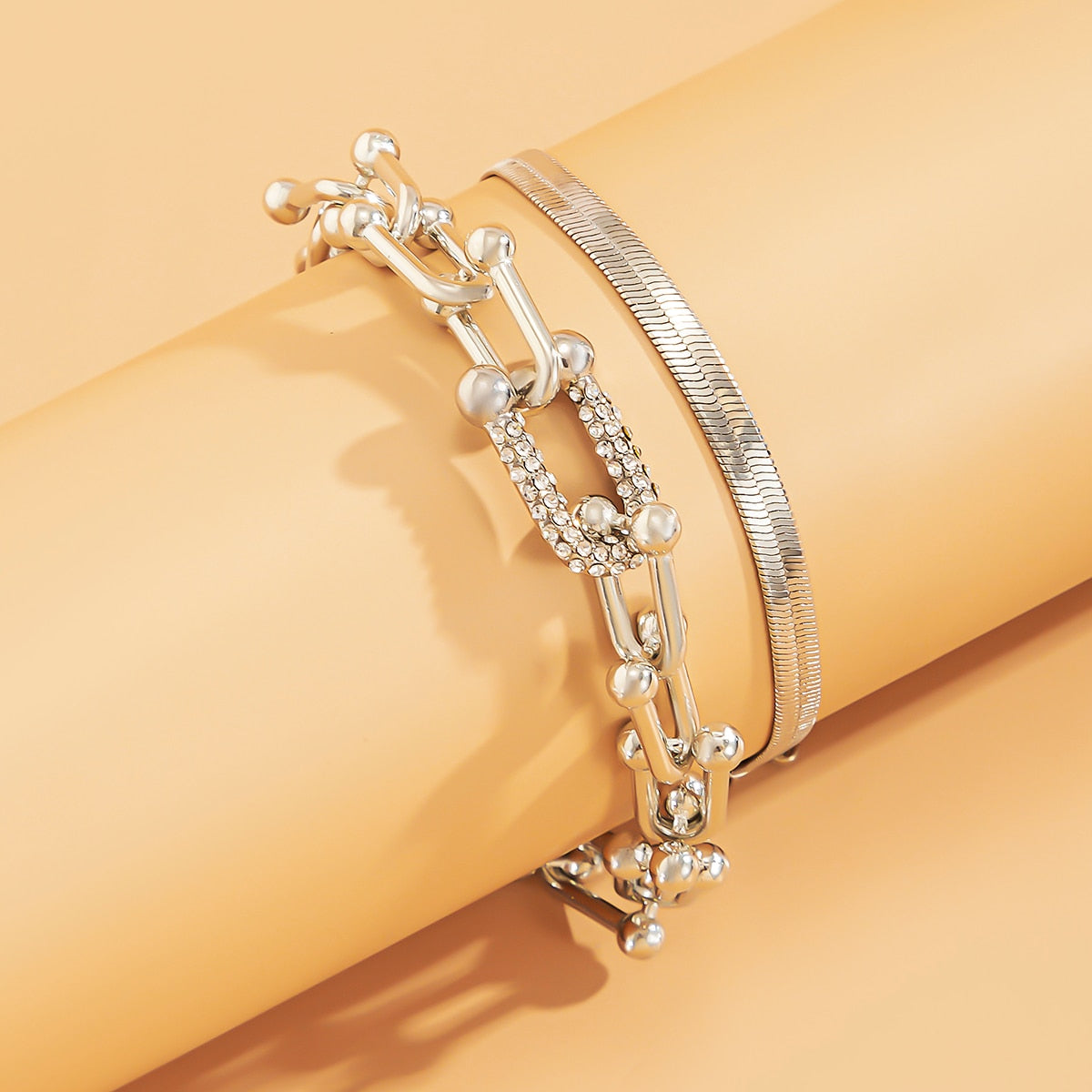 Armbandset | 2-teiliges Set in Gold oder Silber