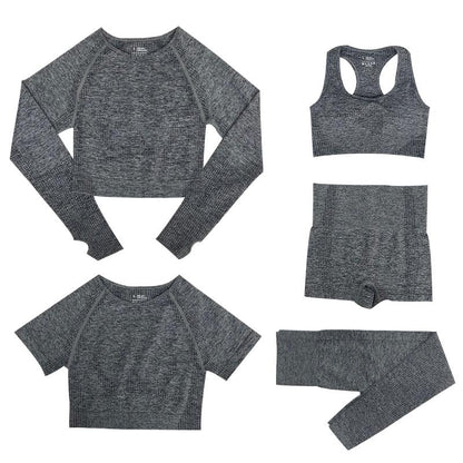 5-teiliges Sport-Set | Damen-Top mit hoher Taille und Sport-Leggings