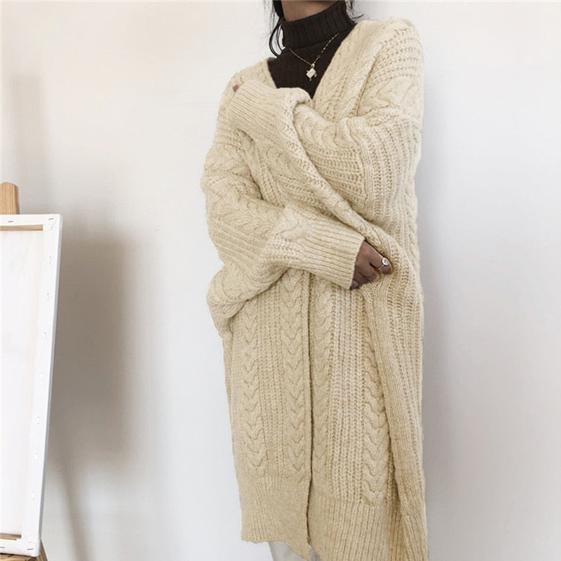 CorasVest I Einheitsgröße Wolle Strickjacke für Frauen