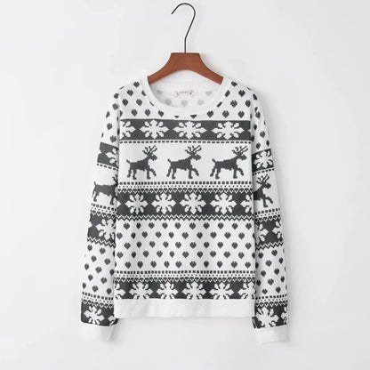 Lila - Warmer Weihnachtspullover mit langen Ärmeln für Frauen