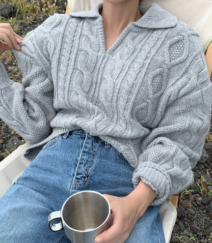 Athena - Eleganter Herbst-Retro-Strickpullover für Frauen