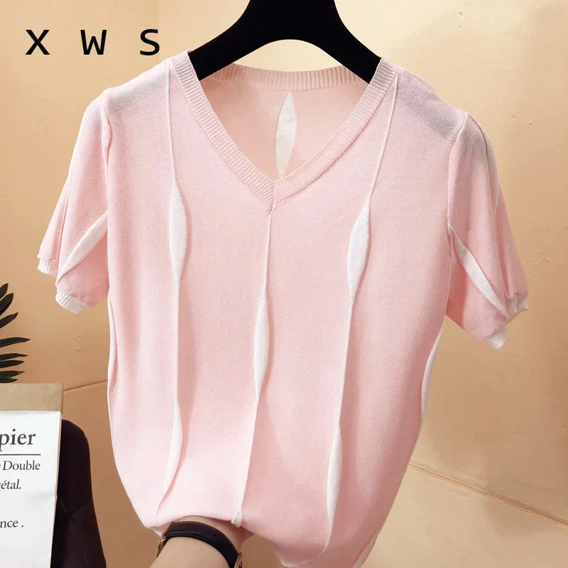 Carina Bluse | Damen-Strickbluse