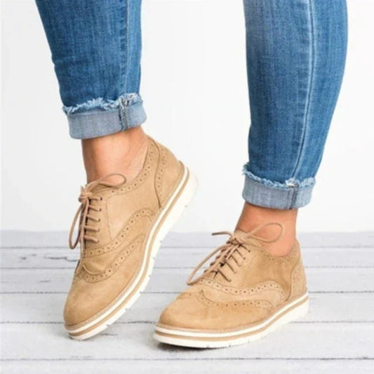 Brogues Flache Sohle Schuh Damen