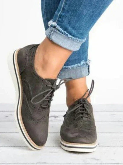 Brogues Flache Sohle Schuh Damen