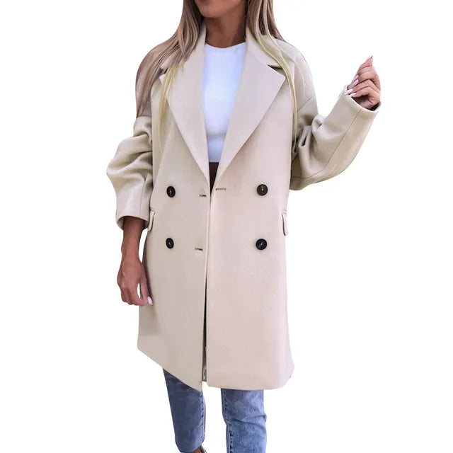 Renata - Stilvoller Trenchcoat in der Mitte der Wade