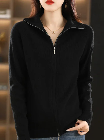 Weiche Jacke für Frauen aus kausalem Strick