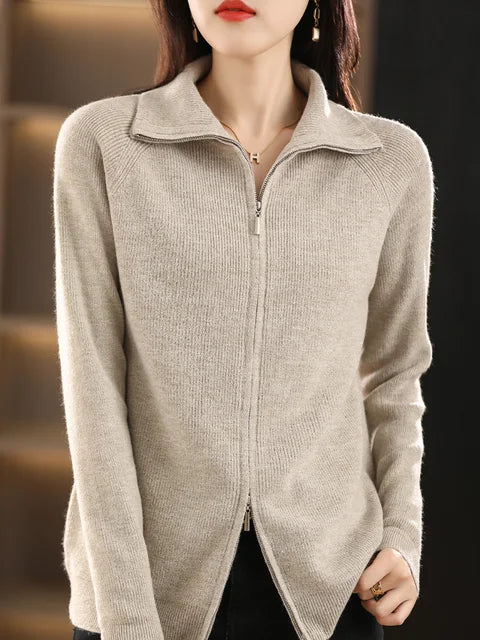Weiche Jacke für Frauen aus kausalem Strick