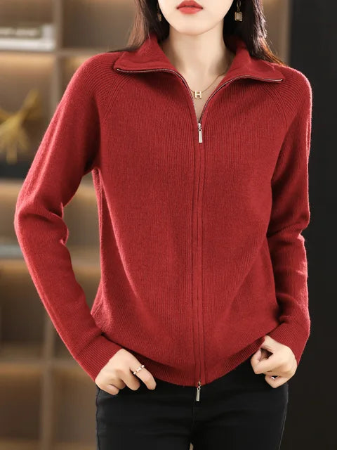 Weiche Jacke für Frauen aus kausalem Strick