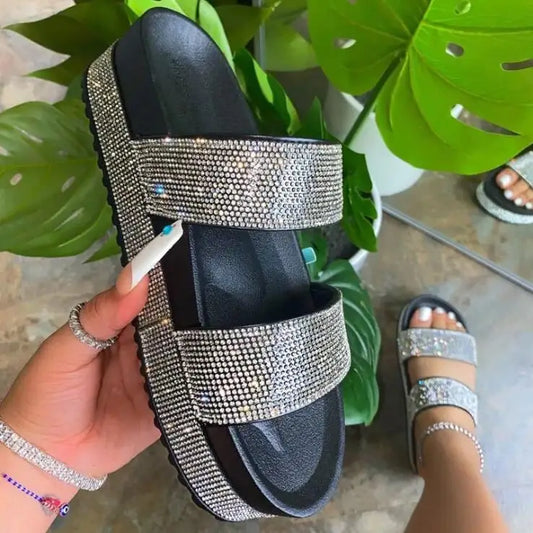 Wanda - Bequeme Glitzersandalen für Frauen