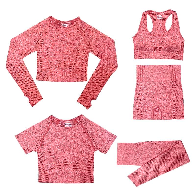 5-teiliges Sport-Set | Damen-Top mit hoher Taille und Sport-Leggings