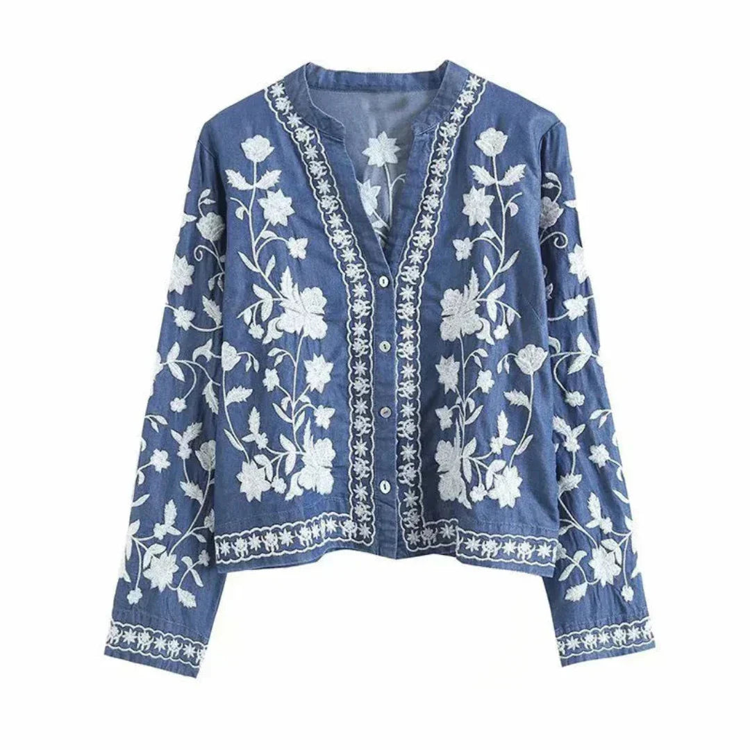Kurze Strickjacke mit Knopfleiste für Frauen