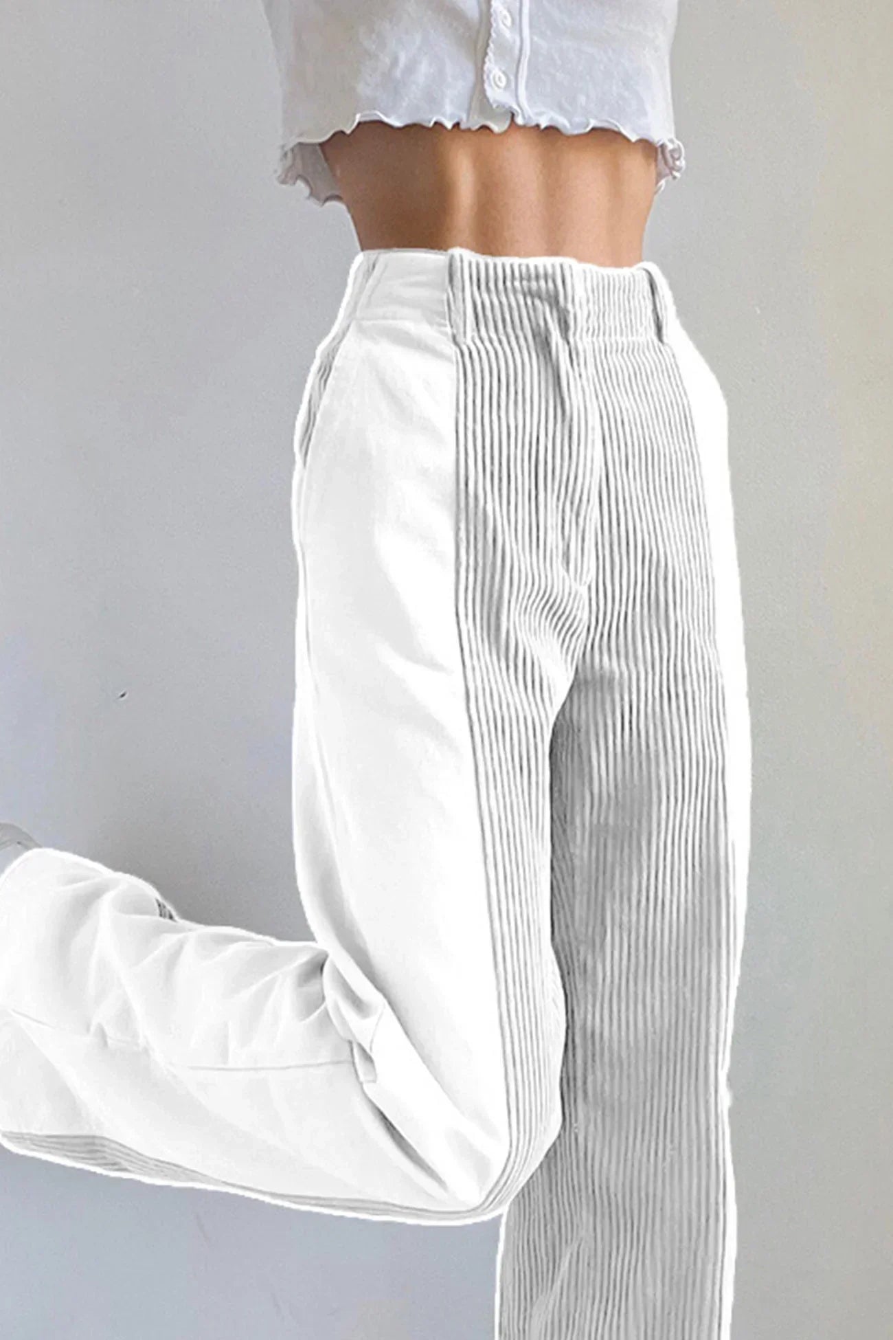 Isabella | Kordhose mit Patchwork | Kreativer Stil | Bequeme Passform