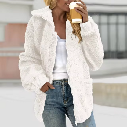 Huguette - Warmes Outwear-Lammfell