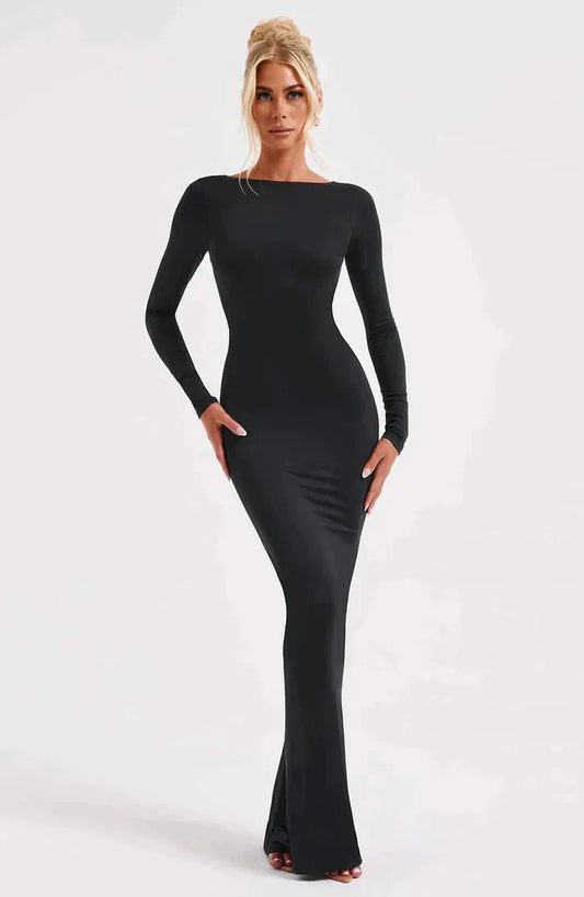 Nikki - Maxikleid mit tiefem Rückenausschnitt