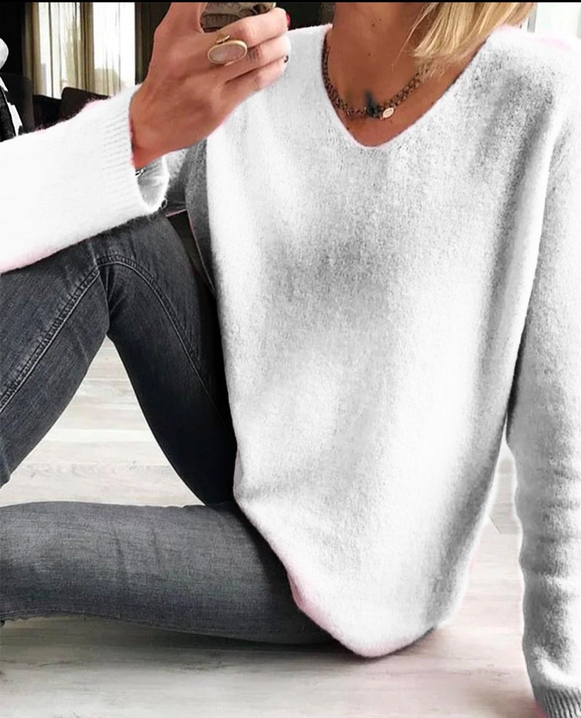Mila | Einfacher, schicker und bequemer Damenpullover mit langen Ärmeln