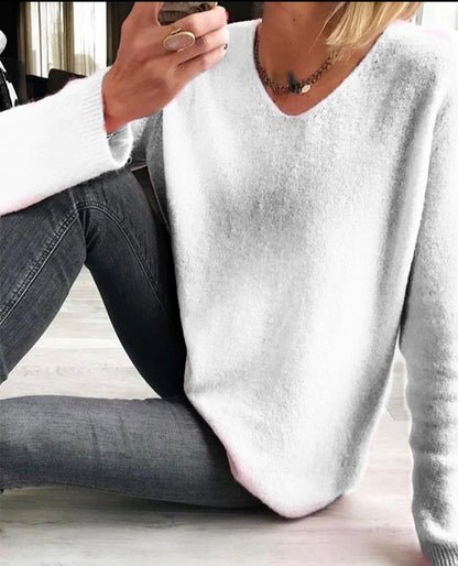 Mila | Einfacher, schicker und bequemer Damenpullover mit langen Ärmeln