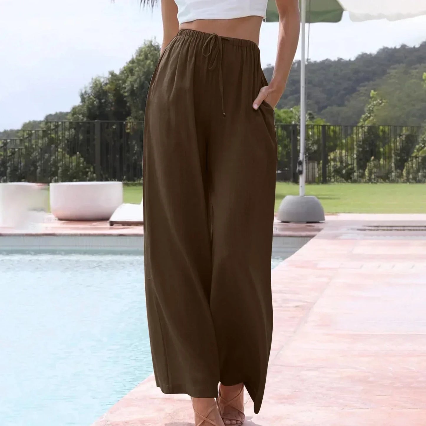Auriane - Elegante Hose aus Halbleinen