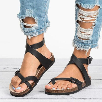 Flache, rutschfeste Sommer-Riemchensandalen - Mercedes