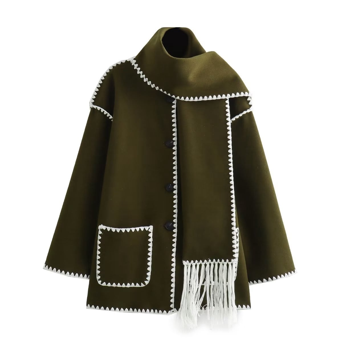 Warmer Wollmantel für Frauen | Grau - Elegant und stilvoll