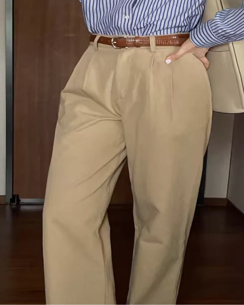 Adele | Maßgeschneiderte Hose mit weitem Bein | Business Chic | Luxus-Stoff