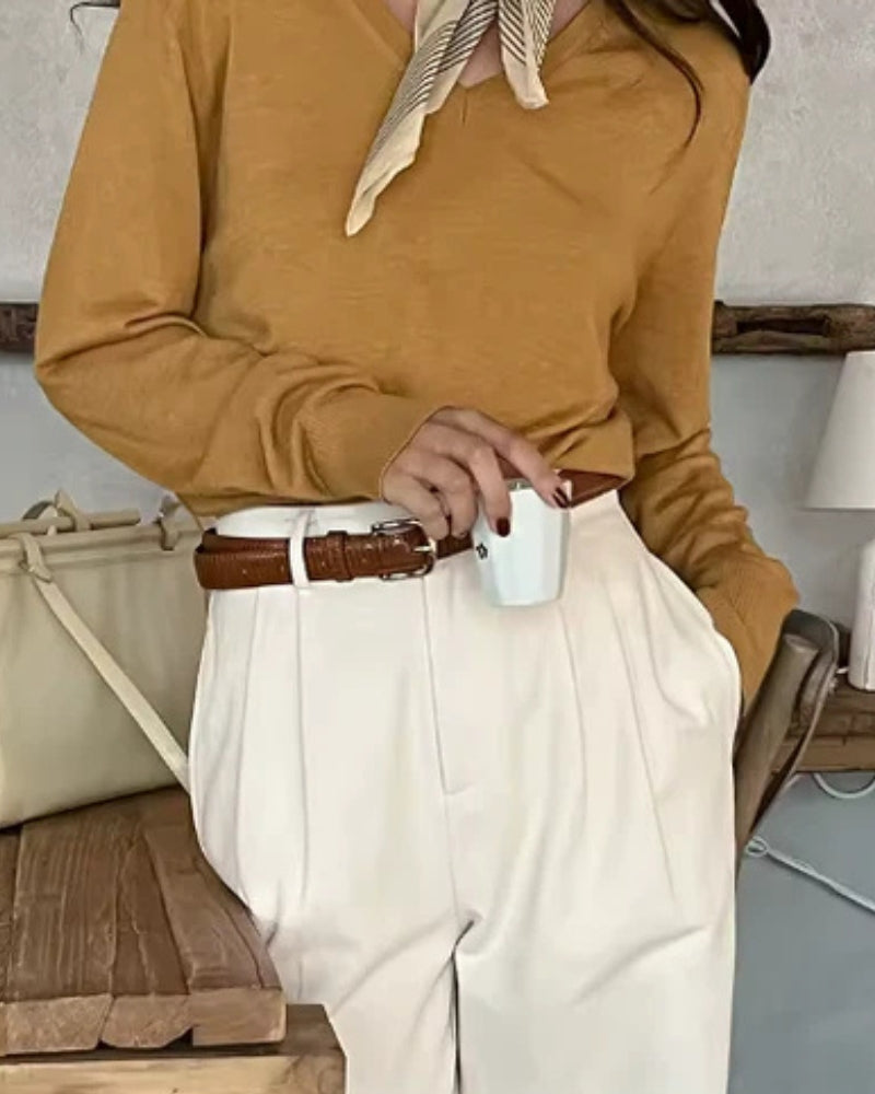 Adele | Maßgeschneiderte Hose mit weitem Bein | Business Chic | Luxus-Stoff